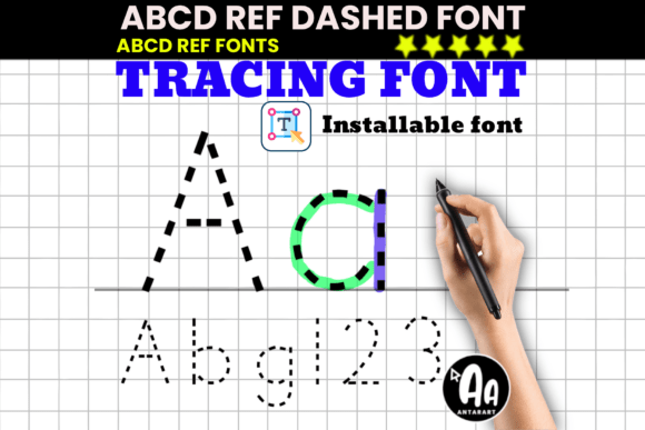 Abcd Ref Dashed Dotted Tracing: The Perfect Typeface for Handmade Labels