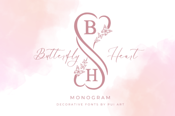 Butterfly Heart Monogram: The Elegant Typeface for Editorial Design