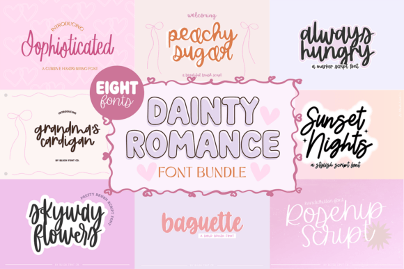 Dainty Romance Script Bundle for Elegant Branding Projects