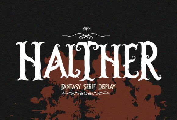 Halther: The Gothic-Fantasy Serif Font for Bold Branding