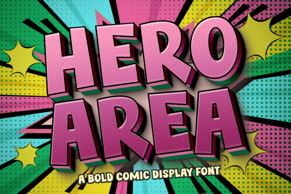 Hero Area: The Bold Comic Font for Creative Makers