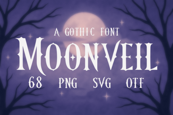 Moonveil: A Gothic Script Handwritten Font for Moody Editorial Design