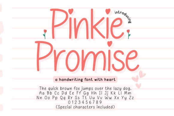 Pinkie Promise: A Whimsical Handwriting Font for Creative Campaigns