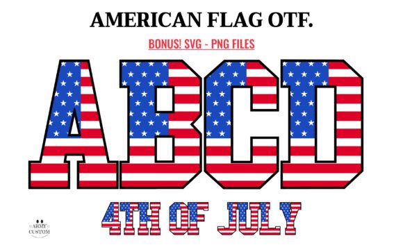 Varsity American Flag Typeface for Patriotic Editorial Design