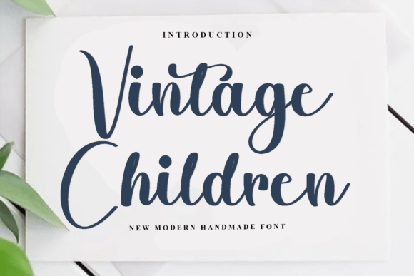 Vintage Children: The Elegant Script Font for Handmade Creators