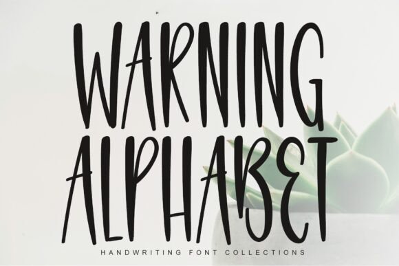 Warning Alphabet: A Magical Handwritten Display Font for Creators